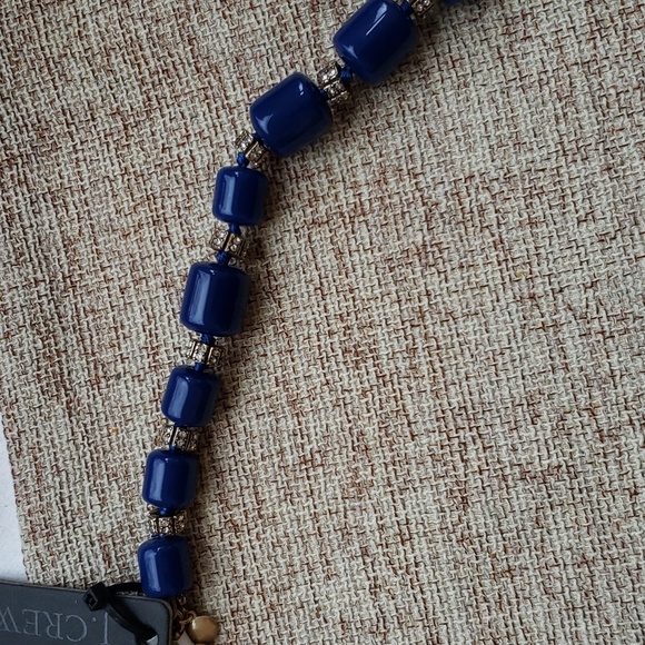 J.Crew Blue bead And crystal necklace NWT - Picture 9 of 9